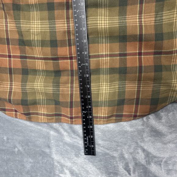 Ralph Lauren Blake Long Sleeve Button Down Shirt Mens Large Brown Green Plaid - Picture 5 of 6